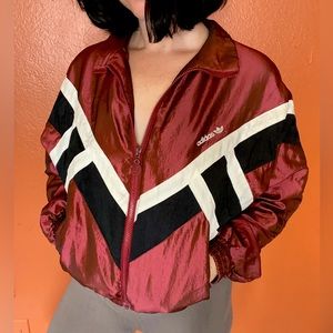 Adidas vintage track jacket, thermal lined windbreaker style